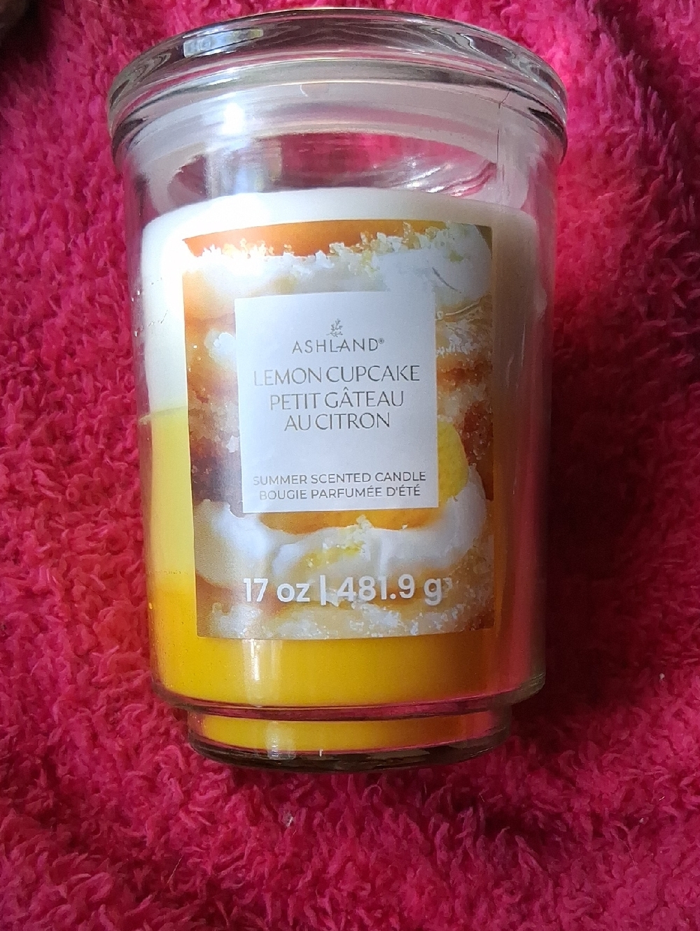 NWT! Ashland Lemon Cupcake Scented Candle 17oz